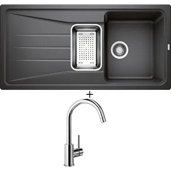 Granitový dřez Granitový dřez SET Blanco SONA 6 S antracit + nerezová miska + Blanco MIDA chrom 517742