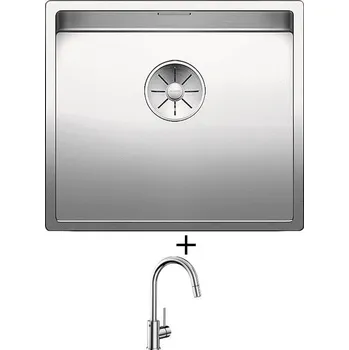 Nerezový dřez Dřez pod desku SET Blanco CLARON 450-U nerez hedvábný lesk 521575 + Blanco MIDA-S chrom 521454