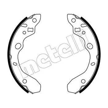 Brzdový systém Sada brzdových čelistí METELLI 53-0214