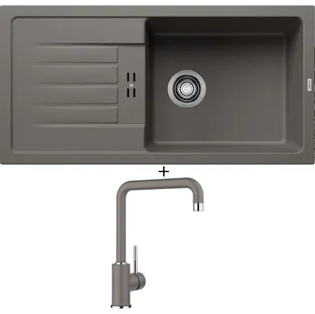 Granitový dřez Granitový dřez SET BLANCO FAVUM XL 6 S šedá vulkán 527267 + Blanco MILI šedá vulkán 527460