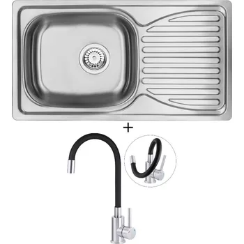 Nerezový dřez Nerezový dřez SET Deante DOPPIO ZEN 0113 nerez + Deante NEO LUNO BOC B720 nerez