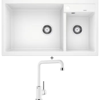 Granitový dřez Granitový dřez SET Blanco METRA 9 bílý 513269 + Blanco MILI bílá 523107