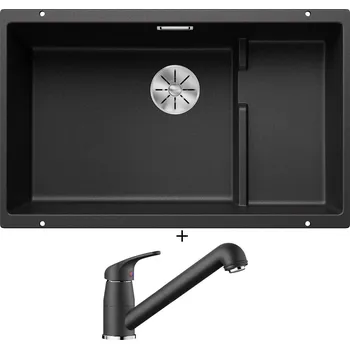 Granitový dřez Dřez pod desku SET Blanco SUBLINE 700 U Level antracit 523538 + Blanco DARAS-S antracit 517732