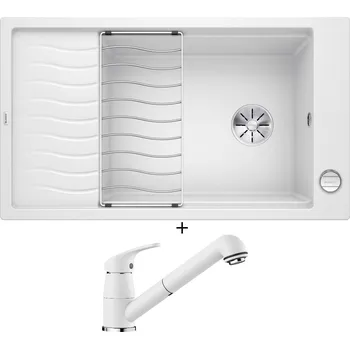 Granitový dřez Granitový dřez SET Blanco ELON XL 8 S bílá + excentrické ovládání + Blanco DARAS-S bílá 517735
