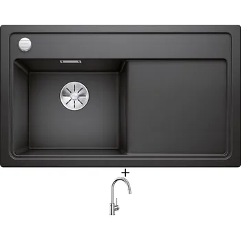 Granitový dřez Granitový dřez SET Blanco ZENAR 45 S antracit 523850 + Blanco MIDA-S chrom 521454