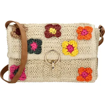 Kabelka Dámská letní kabelka květiny – PE-Florence Natural Life 21857, béžová s vyšitými květy | Cooltovka.cz