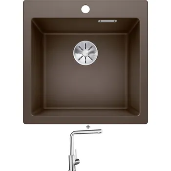 Granitový dřez Granitový dřez SET Blanco PLEON 5 kávová 521677 + Blanco MILA chrom 519414