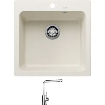 Granitový dřez Granitový dřez SET Blanco NAYA 5 bílá soft 527127 + Blanco MILA chrom 519414