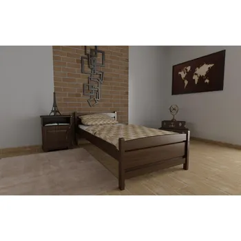 Postel Postel Jolana 90 x 200 cm masiv - barva OŘECH + rošt ZDARMA