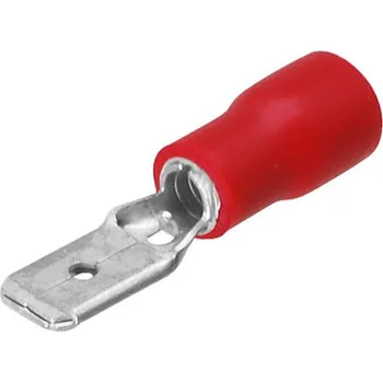 Auto elektroinstalace Poloizolovaný konektor faston samec 4,8mm pro vodiče 0,5-1,5mm² Balení: 100ks<br />Výrobce: - 424109