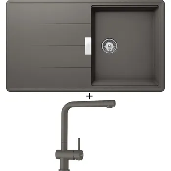 Granitový dřez Granitový dřez SET Schock TIA D-100 Silverstone + Schock EPOS 540027 Silverstone