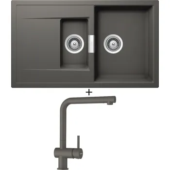 Granitový dřez Granitový dřez SET Schock MONO D-150 Silverstone + Schock EPOS 540027 Silverstone