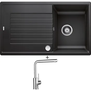 Kuchyňský dřez Granitový dřez SET Blanco ZIA 45 SL antracit + excentrické ovládání + Blanco MILA chrom 519414