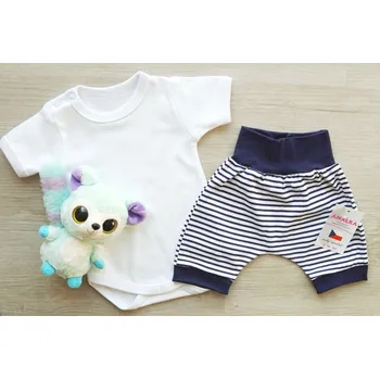 Kojenecká souprava AMÁLKA Bavlněný, letní komplet, bílé body Velikost: 80