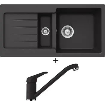 Granitový dřez Granitový dřez SET Schock TYPOS D-150S Nero + Schock COSMO 525001 Nero