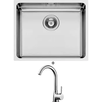 Nerezový dřez Dřez pod desku SET Pyramis LYDIA (50x40) 1B nerez + Pyramis BELLO chrom