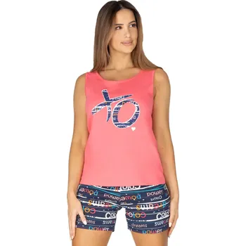 Dámská móda Dámské pyžamo s obrázkem 987 Regina Barva/Velikost: starorůžová / M