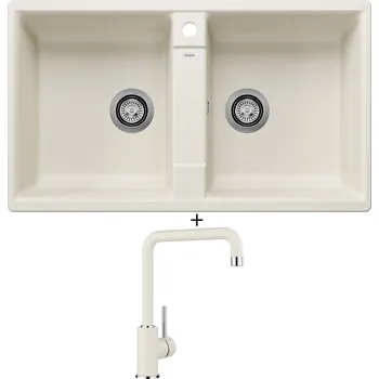 Granitový dřez Granitový dřez SET Blanco ZIA 9 bílá soft 527210 + Blanco MILI bílá soft 527461