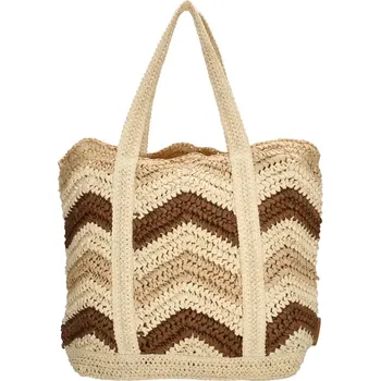 Kabelka Dámská proutěná kabelka hnědé pruhy – PE-Florence Natural Life 21851, stylová a lehká | Cooltovka.cz