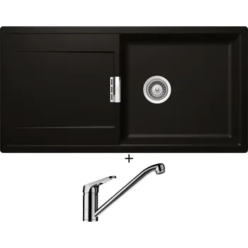 Granitový dřez Granitový dřez SET Schock MONO D-100L Night + Schock COSMO 525001 chrom