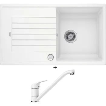 Granitový dřez Granitový dřez SET Blanco ZIA 5 S bílá s excentrem + Blanco DARAS bílá 517724