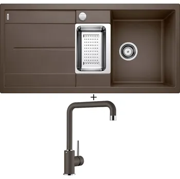 Granitový dřez Granitový dřez SET Blanco METRA 6 S kávová s excentrem 515045 + Blanco MILI kávová 523111