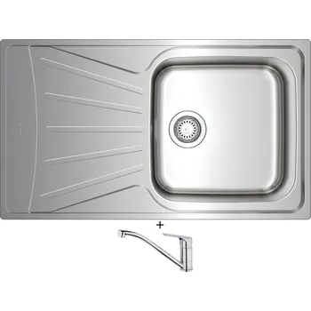 Nerezový dřez Nerezový dřez SET Teka STARBRIGHT 50 E-XN 1B 1D X nerez + Teka MTP 913 CR chrom