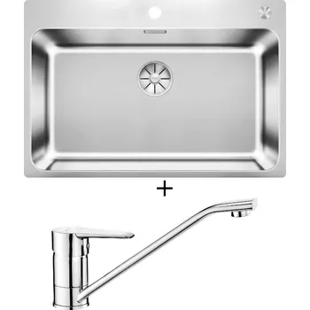 Nerezový dřez Nerezový dřez SET Blanco SOLIS 700-IF/A nerez kartáčovaný s excentrem PushControl 526127 + Deante CORIO BFC 060M chrom
