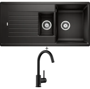 Granitový dřez Granitový dřez SET Blanco ZIA 6 S černá 526021 + Blanco MIDA černá matná 526649
