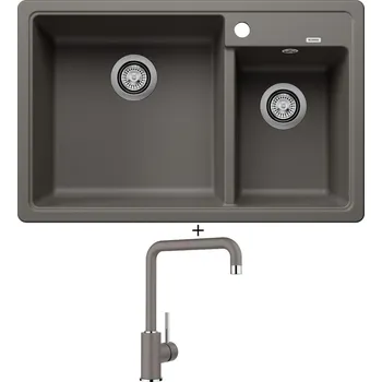 Kuchyňský dřez Granitový dřez SET Blanco LEGRA 8 šedá vulkán 527272 + Blanco MILI šedá vulkán 527460