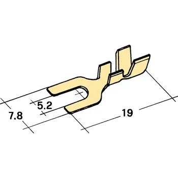 Auto elektroinstalace kabelová vidlička Ø 5,2mm, balení 100ks<br />Výrobce: IMP - 427972
