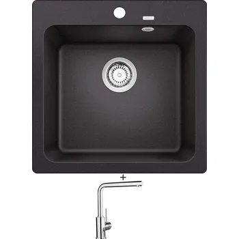 Granitový dřez Granitový dřez SET Blanco NAYA 5 antracit 526579 + Blanco MILA chrom 519414