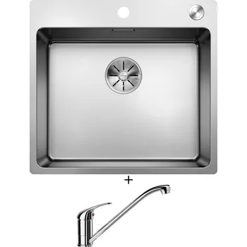 Nerezový dřez Nerezový dřez SET Blanco ANDANO 500-IF/A nerez hedvábný lesk s excentrem PushControl 525245 + Blanco DARAS chrom 517720