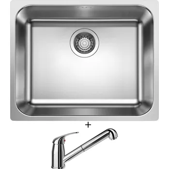 Nerezový dřez Nerezový dřez SET Blanco SUPRA 500-IF R12 nerez kartáčovaný 526351 + Blanco DARAS-S chrom 517731