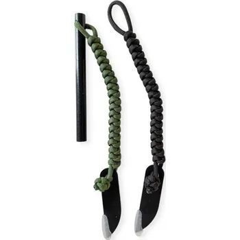 Vybavení pro přežití PKshop Křesadlo XL bez rukojeti, paracordem a škrtadlem knife Barva paracordu: maskáčová
