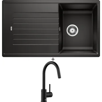 Granitový dřez Granitový dřez SET Blanco ZIA 45 SL černá 526011 + Blanco MIDA-S černá matná 526653