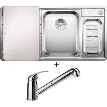 Nerezový dřez Nerezový dřez SET Blanco AXIS III 6 S-IF nerez hedvábný lesk s excentrem 522104 + Blanco DARAS-S chrom 517731