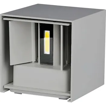 Nástěnné svítidlo Nástěnné svítidlo LED 5W, 700LM, čtvercové, IP65, šedé Teplá bílá