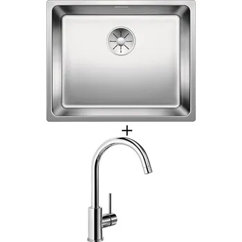 Nerezový dřez Nerezový dřez SET Blanco ANDANO 500-IF nerez hedvábný lesk 522965 + Blanco MIDA chrom 517742