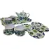 nádobí do dětské kuchyňky Čajový set kovový v kufříku Tinplate Tea Set 15 ks zelený/květiny
