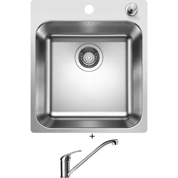 Nerezový dřez Nerezový dřez SET Blanco SUPRA 400-IF/A R12 nerez kartáčovaný s táhlem 526353 + Blanco DARAS chrom 517720