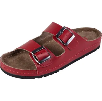 Dámské pantofle Buxa Dámské kožené pantofle BZ110 - červená Velikost: 36