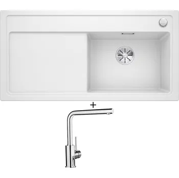 Granitový dřez Granitový dřez SET Blanco ZENAR XL 6 S bílá 523968 + Blanco MILA chrom 519414