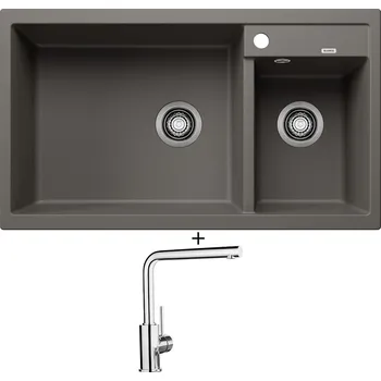 Granitový dřez Granitový dřez SET Blanco METRA 9 šedá vulkán 527304 + Blanco MILA chrom 519414