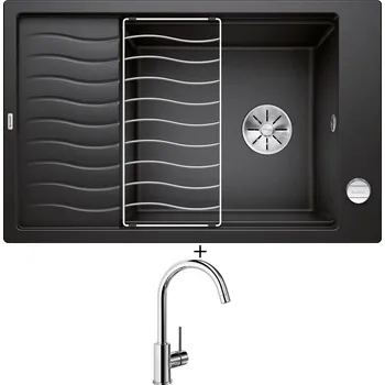 Granitový dřez Granitový dřez SET Blanco ELON XL 6 S antracit + excentrické ovládání + Blanco MIDA chrom 517742
