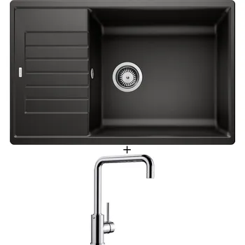 Granitový dřez Granitový dřez SET Blanco ZIA XL 6 S Compact černá 526019 + Blanco MILI chrom 519413