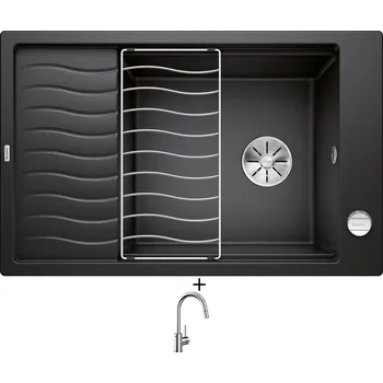 Granitový dřez Granitový dřez SET Blanco ELON XL 6 S antracit + excentrické ovládání + Blanco MIDA-S chrom 521454