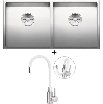 Nerezový dřez Nerezový dřez SET Blanco CLARON 400/400-IF nerez hedvábný lesk 521617 + Deante NEO LUNO BOC W720 nerez