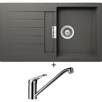Granitový dřez Granitový dřez SET Schock SIGNUS D-100 Silverstone + Schock COSMO 525001 chrom