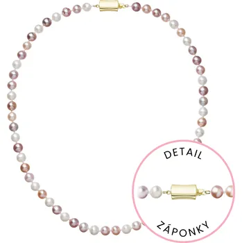 Náušnice Perlový náhrdelník z říčních perel se zapínáním ze 14 karátového zlata 922004.3/9267A multi